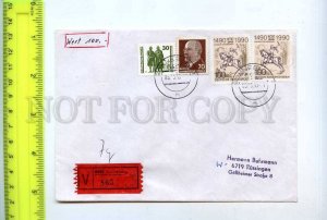 254976 GERMANY GDR DDR 1990 year Sonneberg registered real posted COVER