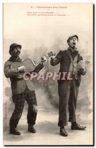 Old Postcard Fantasy Singers of the courses (guitar music humor)