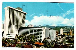 Postcard HOTEL SCENE Waikiki Hawaii HI AT4025