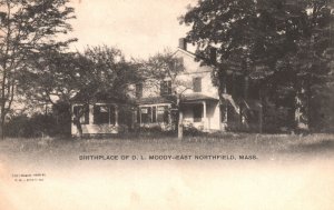 Vintage Postcard Birthplace D. L. Moody House East Northfield Massachusetts MA