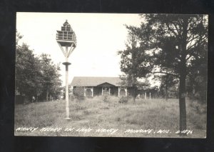 RPPC MINONG MINNESOTA LAKE NANCY RESORT BIRD HOUSE REAL PHOTO POSTCARD