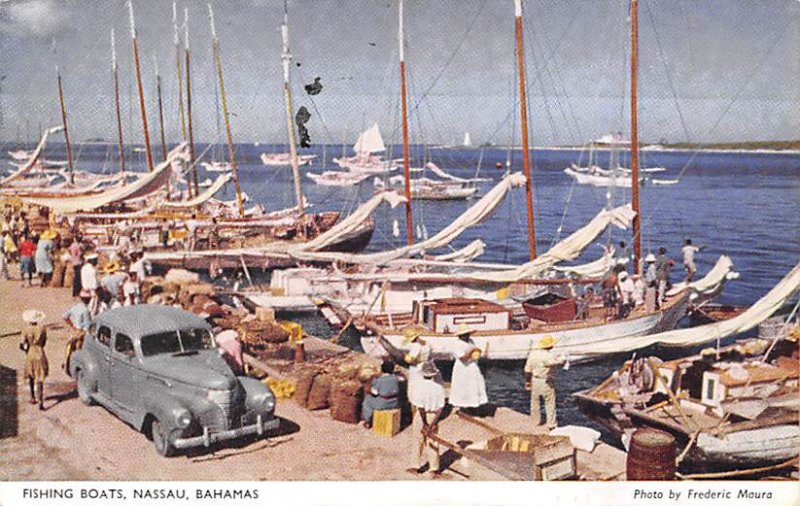 Fishing Boats Nassau in the Bahamas 1950 