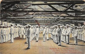 G61/ Newport Rhode Island Postcard Drill Room Naval Training Station 4