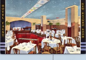 Postcard IL Rockford -  1942 Hotel Faust - New Rainbo Room