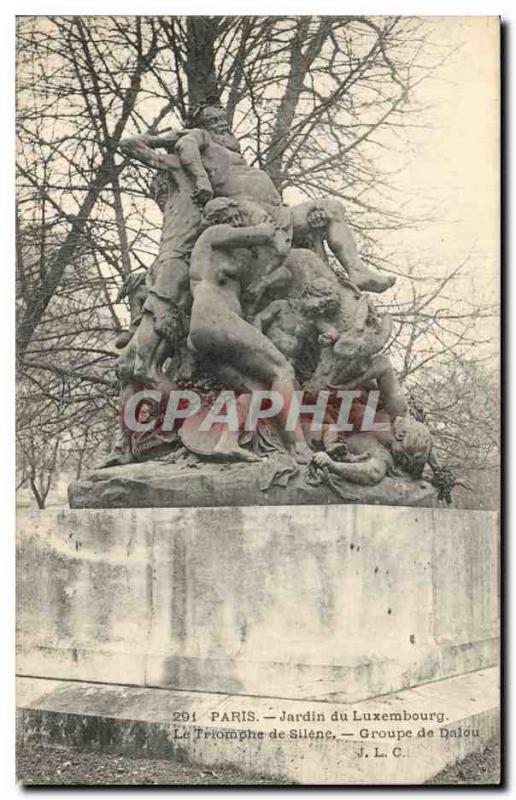 Old Postcard Paris Luxembourg Garden