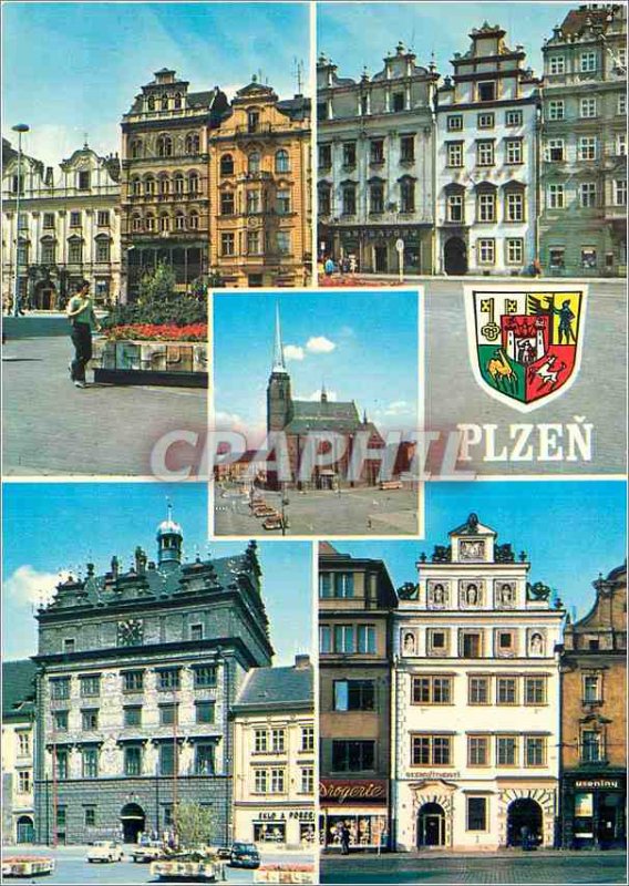 Modern Postcard Panorama Plzen Praha