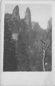 RPPC CATHEDRAL SPIRES Yosemite National Park, CA c1900s Vintage Photo Postcard