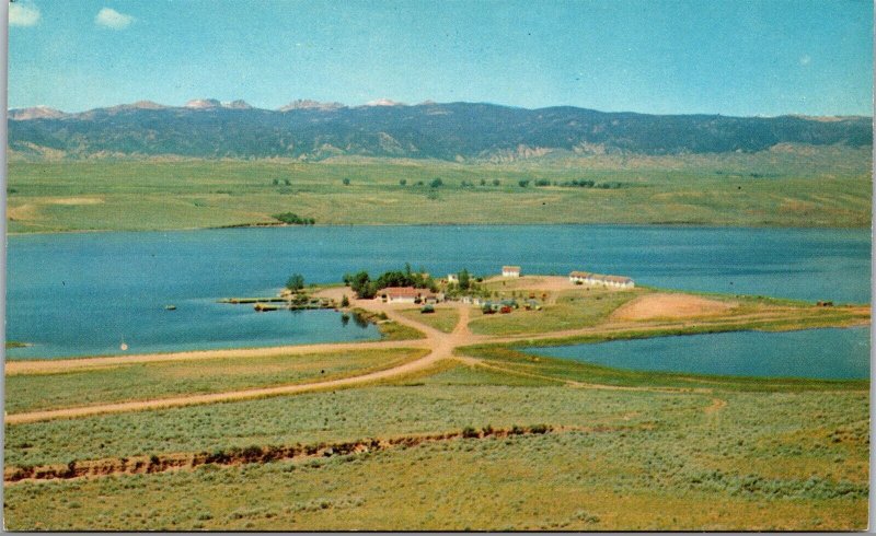 Vtg Buffalo Wyoming WY Seney Point Fishing Resort Lake Dsmet 1950s View Postcard