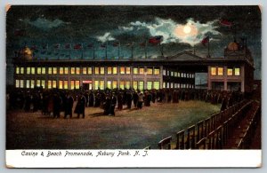 Casino & Beach Promenade  Asbury Park  New Jersey  Postcard  c1907