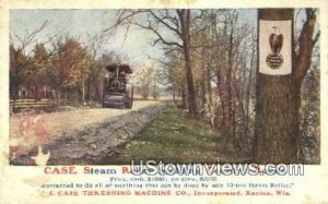 Case Steam Roller Building Cuntry Roads - Racine, Wisconsin