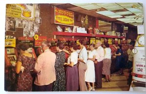 Jim Kelley's Nugget Casino Postcard Slot Machine Row Reno Nevada Chrome Unused