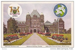 Coat Of Arms: Provincial Crest, Provincial Flower: White Trillium, Parliament...