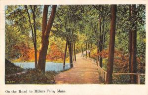 Millers Falls Massachusetts Scenic Roadway Greeting Antique Postcard K95221