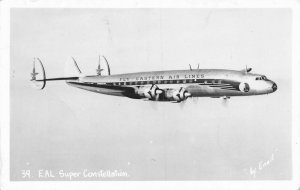 39 EAL Eastern Airlines Airplane By Enell Real Photo Postcard