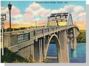 Beautiful Selma, Alabama/AL Postcard, Edmund Pettus Bridge