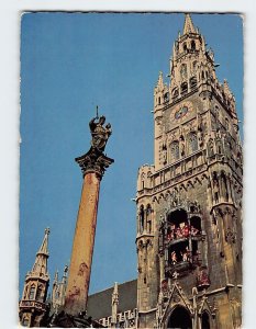 Postcard Mariensäule mit Rathaus, Munich, Germany