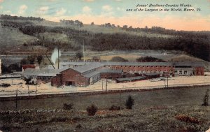 JONES BROTHERS GRANITE WORKS BARRE VERMONT POSTCARD 1913