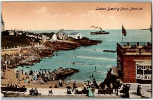 The Ladies Bathing Place, Portrush County Antrim Ireland Vintage Postcard B41