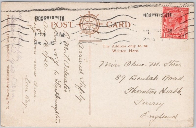 RMS Adriatic Ship White Star Line Steamship Pratt RPPC Postcard D97