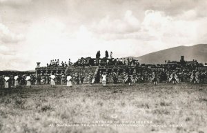 Mexico Entrega De La Princesa Al Guerrero Triunfante Teotihuacan RPPC 03.96