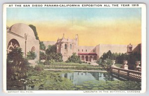 San Diego 1915-1916 Panama-California Expo~Lagunita In Botanical Gardens~Vtg PC