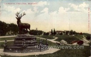 Elk Fountain In Juneau Park - MIlwaukee, Wisconsin WI Postcard