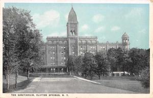 Clifton Springs New York Sanitarium Street View Antique Postcard K72628