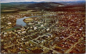 Fairbanks Alaska AK Aerial View River Bridge Postcard VTG UNP Mike Roberts 