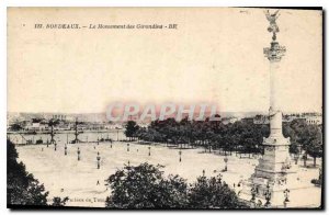 Postcard Ancient Monument Girondins Bordeaux