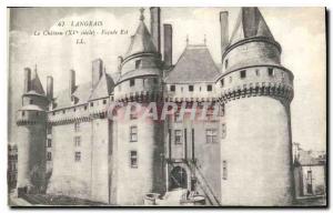 Postcard Old Chateau Langeais Facade East