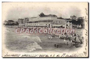 Old Postcard Biarritz Place And Casino