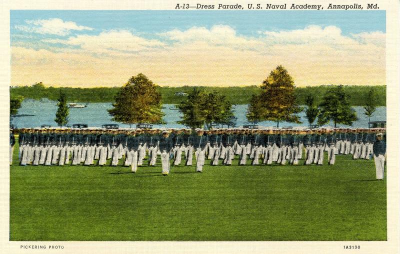 MD - Annapolis. U.S. Naval Academy, Dress Parade (Military)