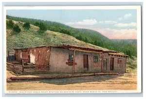 1915-20s Old Stage Coach Relay Station Near Santa fe, New Mexico. Postcard F125E