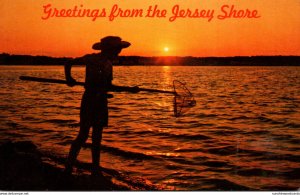 New Jersey Seashore Crabbing At Sunset On The Jersey Shore