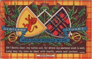 Scotland Postcard - Scottish Tartan, MacMillan, Coats of Arms, Heraldry RS30734