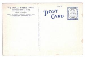 Indian Queen Hotel Stroudsburg PA Advertisement