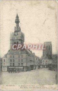 Old Postcard Bethune The Belfry and the Tower of the Church