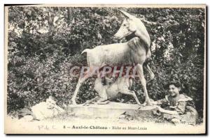 Old Postcard Auxi Le Chateau Biche au Mont Louis Children