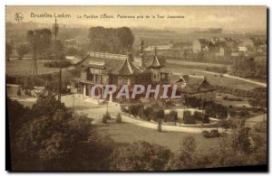 Old Postcard Brussels Laeken Chinese Pavilion Panorama Taken from the Japanes...