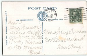 Interior Casino, Rhodes-On-the-Pawtuxet, Providence, Rhode Island 1924 Postcard