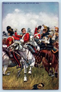 Waterloo Postcard Famous British Battles Army Band c1910 Oilette Tuck Art