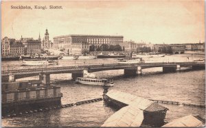 Sweden Stockholm Kungliga Slottet The Royal Palace Vintage Postcard C098