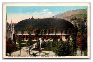 Great Mormon Tabernacle Salt Lake City Utah UT WB Postcard Y14