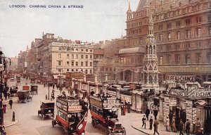 Charing Cross & Strand, London, England, Great Britain, Early Postcard, Unused