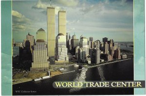 Aerial View of the World Trade Center Twin Towers Still Standing New York 4 by 6