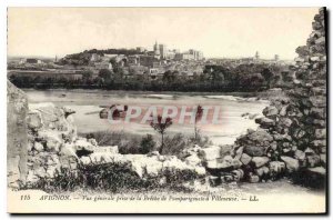 Postcard Old Avignon General View from the Breche de Villeneuve has Pamparigo...