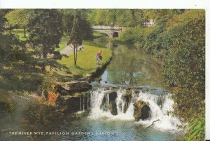 Derbyshire Postcard - River Wye - Pavilion Gardens - Buxton - Ref 16339A