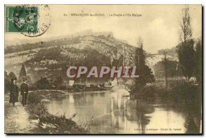 Old Postcard Besancon les Bains Doubs Island Malpas