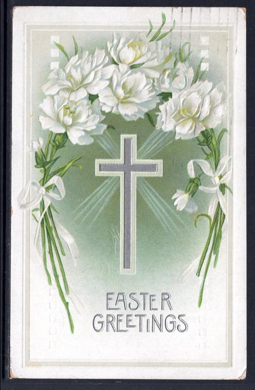 Easter Greetings,Carnations,Cross