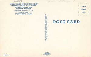 California Alhambra Retreat House 1950s Carmelite Sisters Postcard 22-6622